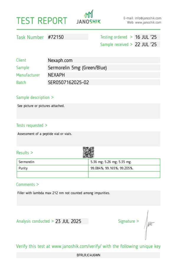 Sermorelin 5mg (10 vials/kit)