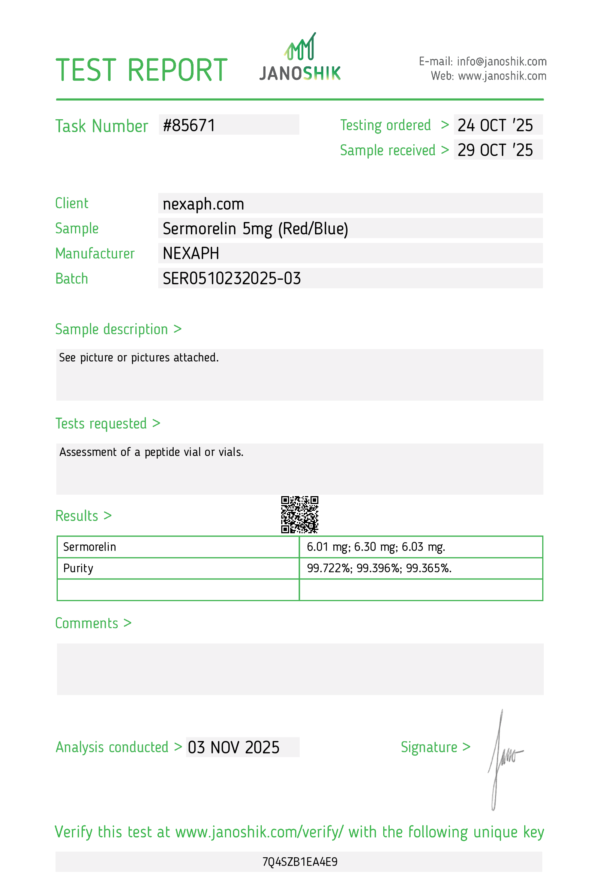 Sermorelin 5mg (10 vials/kit)