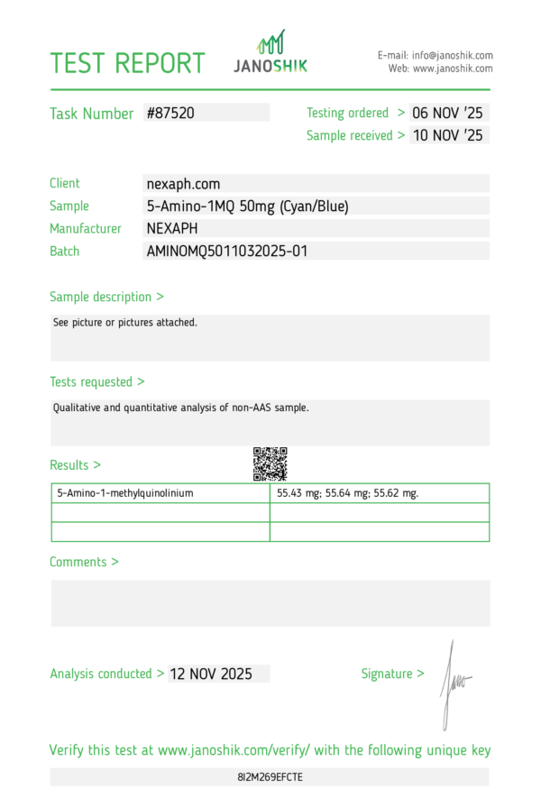5-Amino-1MQ (Chloride) 50mg (10 Vials/kit)